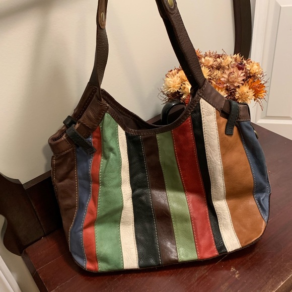 Lucky Brand Handbags - Lucky brand leather stripped purse